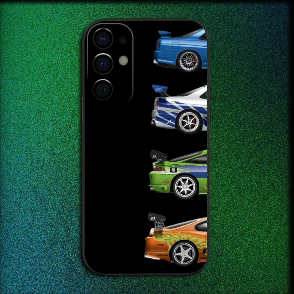 حافظة هاتف F-Fasts and F-Furious R34 لهاتف سامسونج S25,S24,S21,S22,S23,S30,Ultra,S20,Plus,Fe,Lite,Note,10,9,5G غطاء أسود