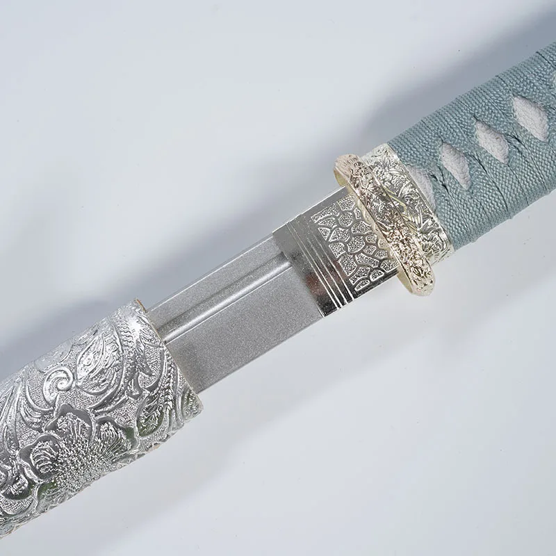 103cm/40.56in Medieval Swords White With Sheath Samurai Weapons Model Props Cosplay Katana Anime Peripherals Crafts Outdoor Toys