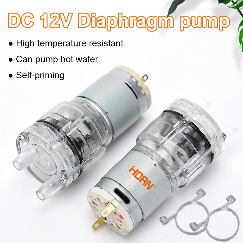 385 DC 12V High Temperature Resistance 100 Degrees Celsius Mini Micro Water Pump Diaphragm Water Pump Vacuum Pump