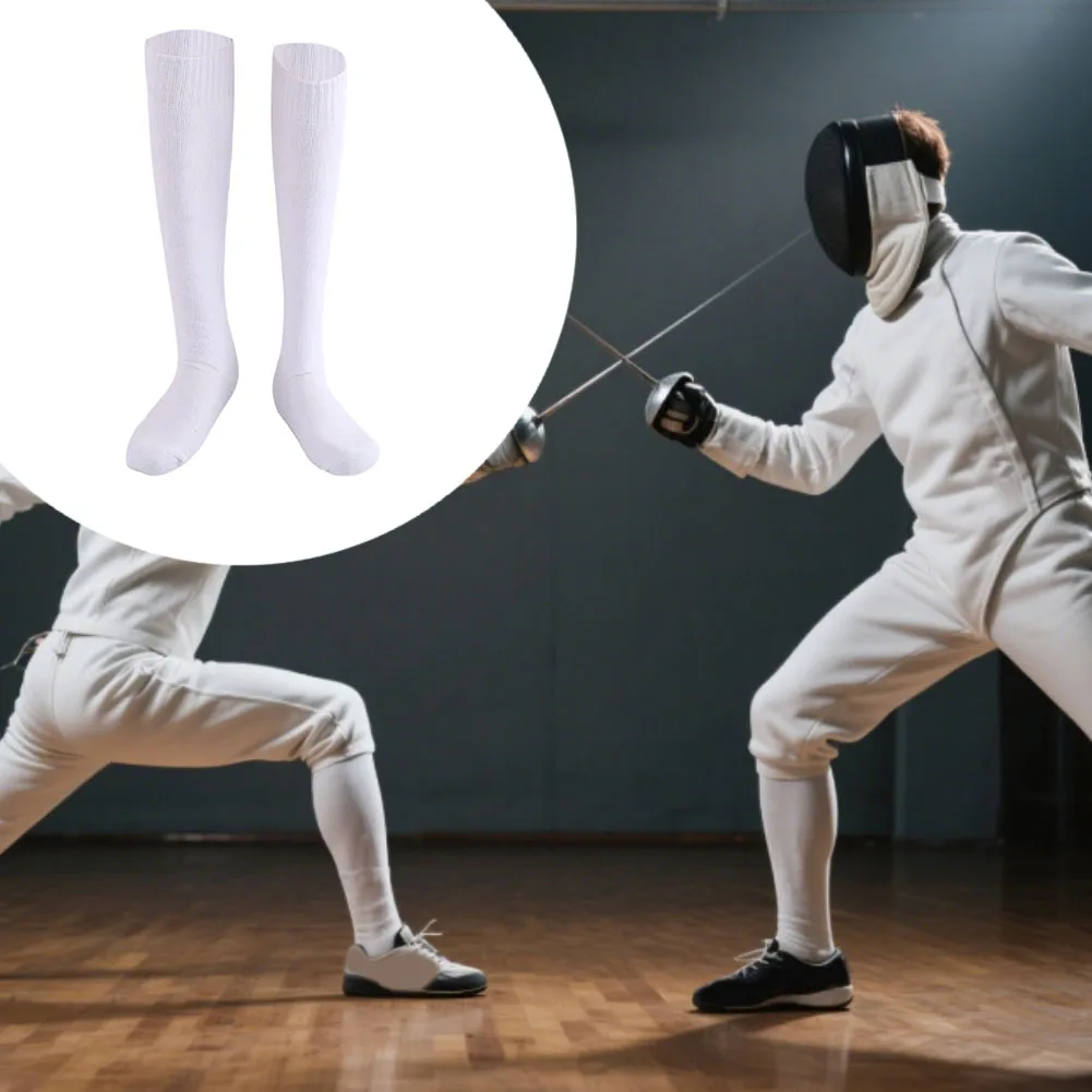 

Носки для фехтования для соревнований, усиленный каблук, белые, нескользящие, облегающие, 3D-форма, для фехтования с шпагой