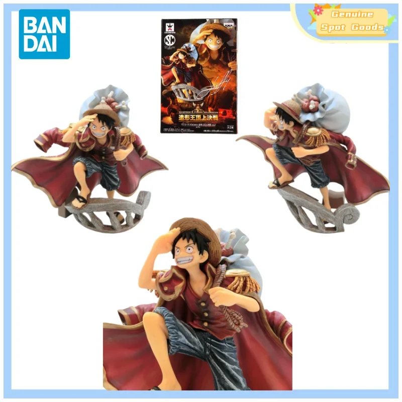 Genuine Bandai One Piece SCultuers The Top War Luffy overlook Anime Action Figures Model Collectible Gift for Toy Hobbies Kids