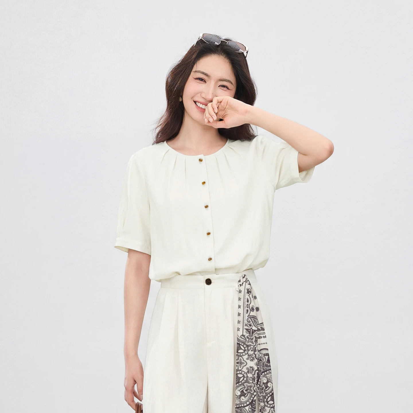 SENTUBILA Women Summer Shirt 2 - Summer Linen Clothing For Women ulasan dan harga