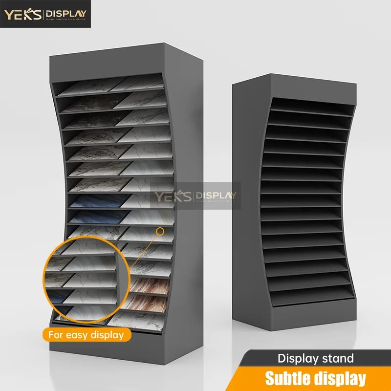 custom.Custom Stone Display Stand Multilayer Floor Stand Granite Quartz Tower Tiles Display Rack Showroom
