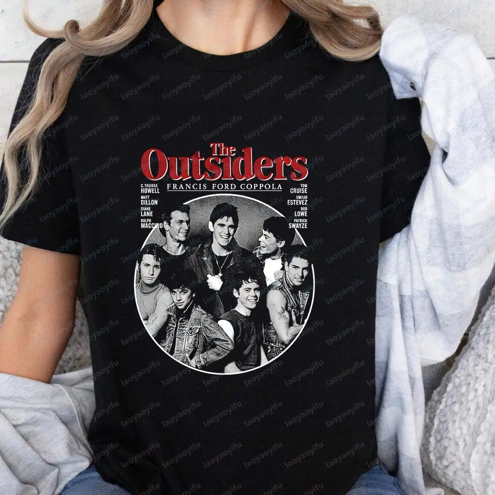 The Outsiders - Printed T-shirt - Unisex Streetwear Short-sleeved Shirt Suitable for Both Men and Women, Large Size