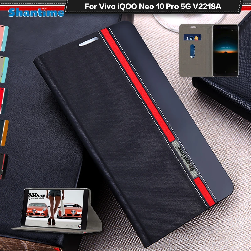 Luxury PU Leather Case For Vivo iQOO Neo 10 Pro 5G V2218A Flip Case Phone Case Soft TPU Silicone Back Cover