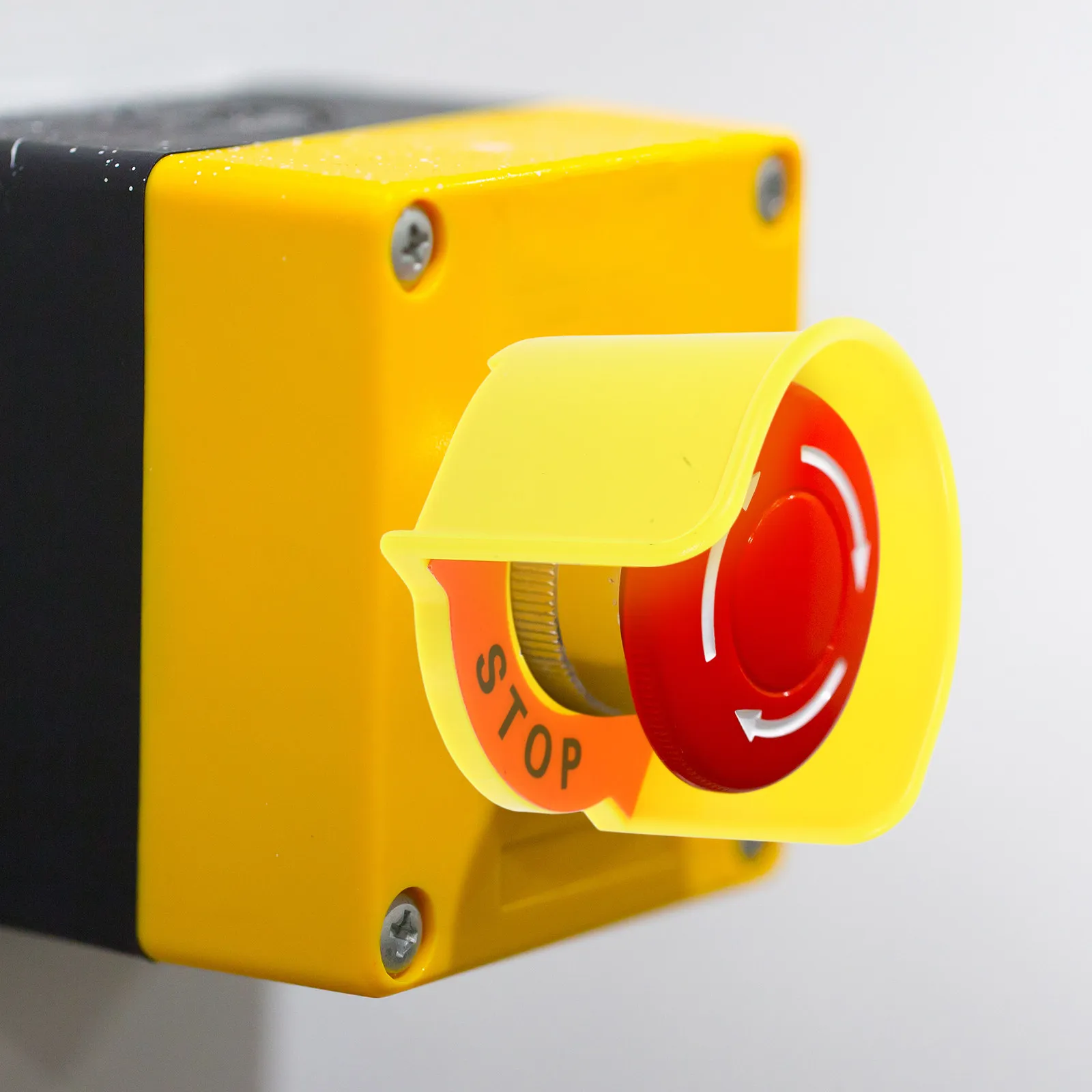 Emergency Stop Button Protective Cover Yellow Safety Cover Warning Sign Industrial Push Button Switch Protector for Equipment