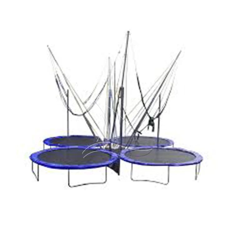 Outdoor 4 Persons Unisex Inflatable Bungee Jumping Trampoline Without The Trailer For Sale