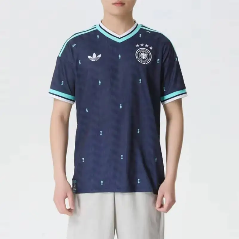 Hot Adidas Clover Germany Team Shirt Men's Training Short Sleeve Cross Football Suit JN2074