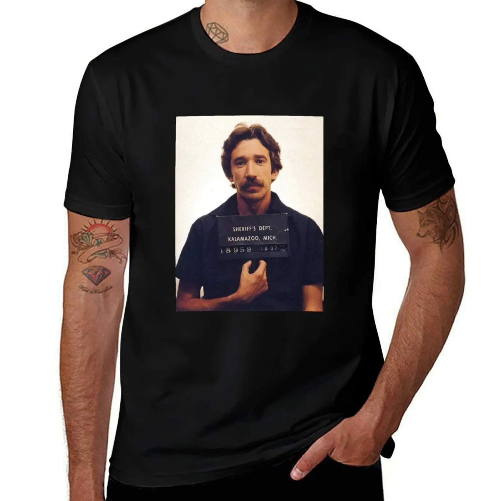 

Tim Allen Mugshot T-Shirt t shirts for man cotton mens graphic t shirts T-Shirt