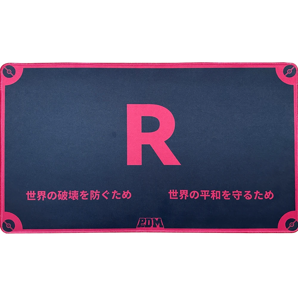 

600*350*3mm Diy PTCG Playmat Anime Pokemon Rocket Team Rubber Battle Card Pad Anime Game Mouse Pad Gift