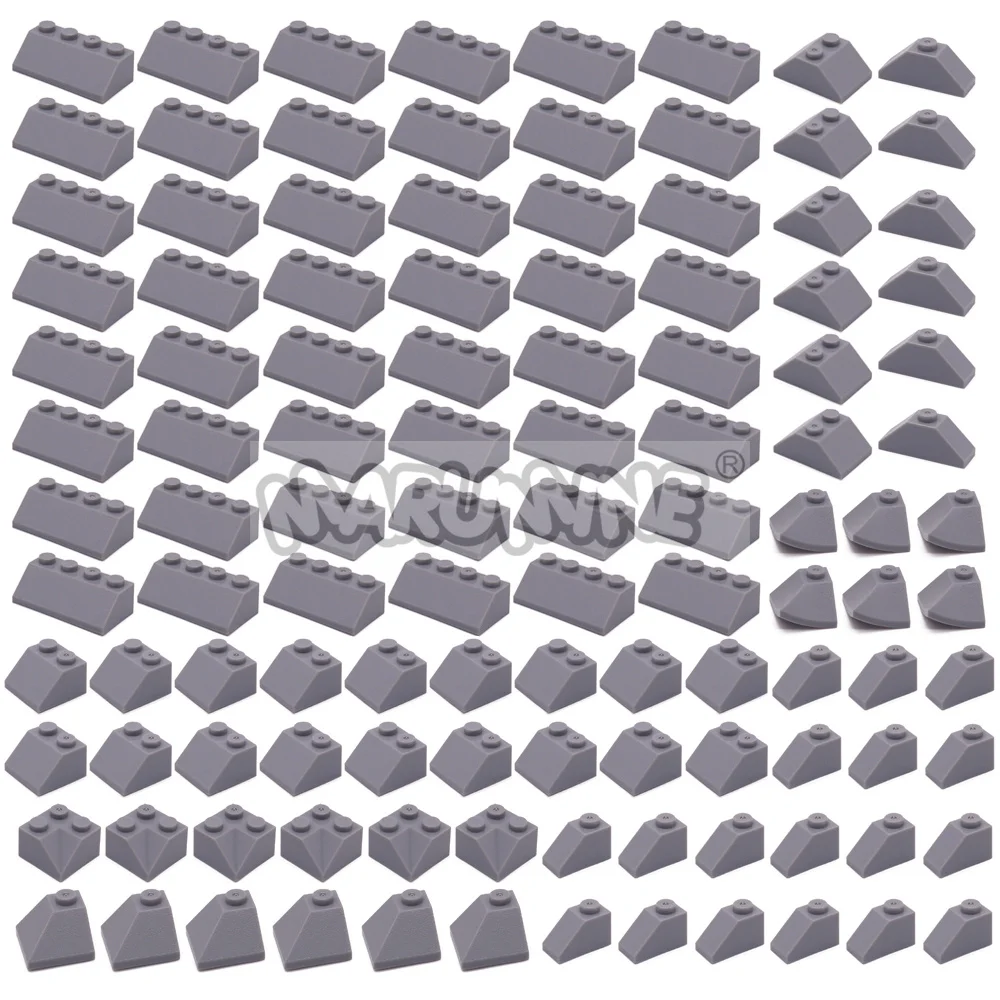 MARUMINE 114-teiliges Dachziegel-Set MOC Bausteine Teile-Set Stadt Haus Straßenansicht Bauklötze DIY Zubehör Kompatibel mit 6119