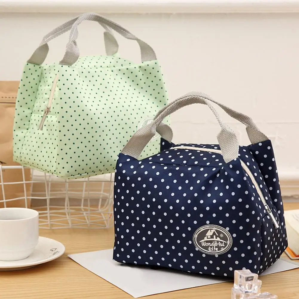 Picnic Travel Lunch Bag Thermal Insulated Lunch Box Bento Pouch Dinner Insulation Bag Student Cute Lunch Bag Handbag