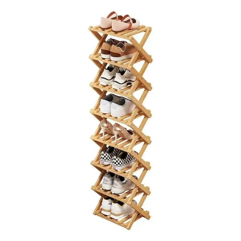

The folding shoe rack saves space, and the wooden shoe entry corner rack is stable. The structure is a large-capacity cabinet
