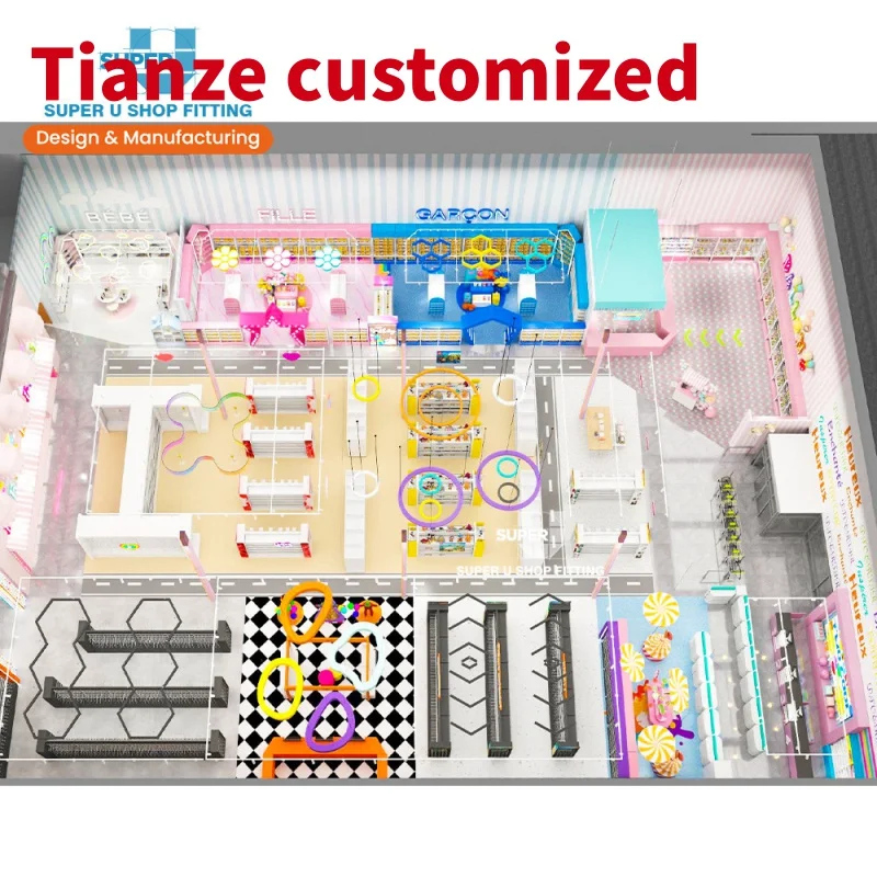 (customized)Trendy Happy Birthday Balloons Shop Supplies Furniture Toy Store Design Showroom Carnival Costume Party Shop De