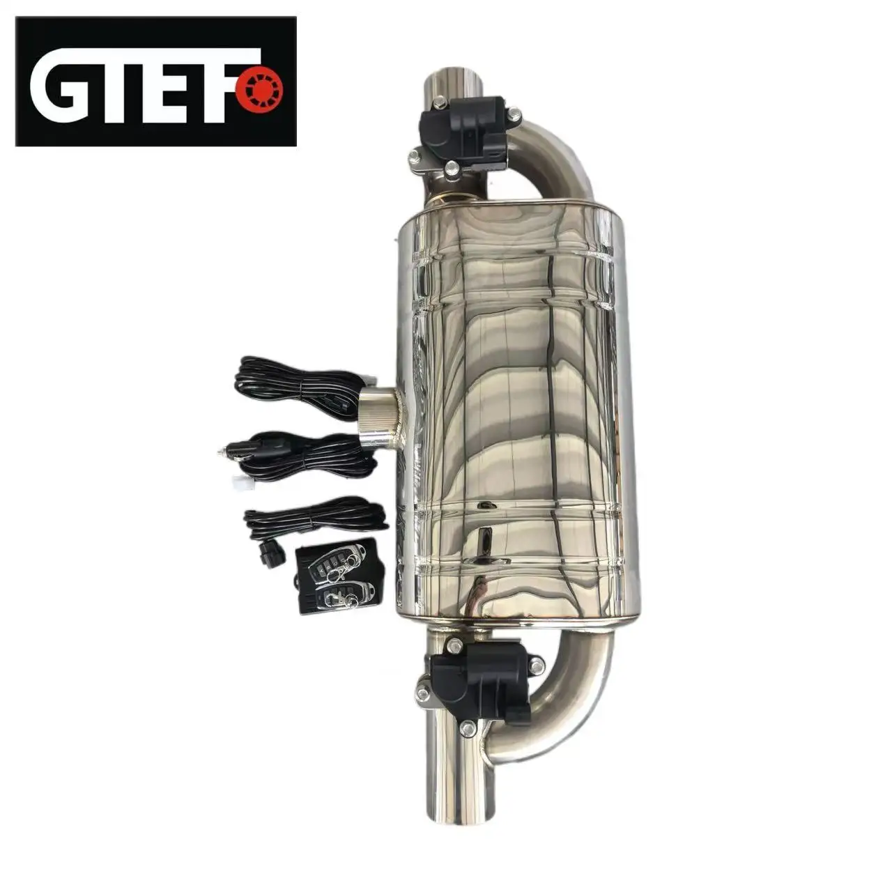 Universal Car Exhaust 51 60 63 70 76MM Electric Cutout Valve Muffler 12V Wireless Remote Control Stainless Steel One In Two Out