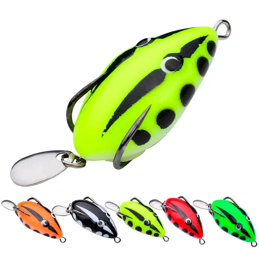 1pcs Frog Fishing Lure with Hooks PVC Silicone Soft Lifelike Lure Blackfish Bass Pike Trout Bait Artificial False Fishing Tools