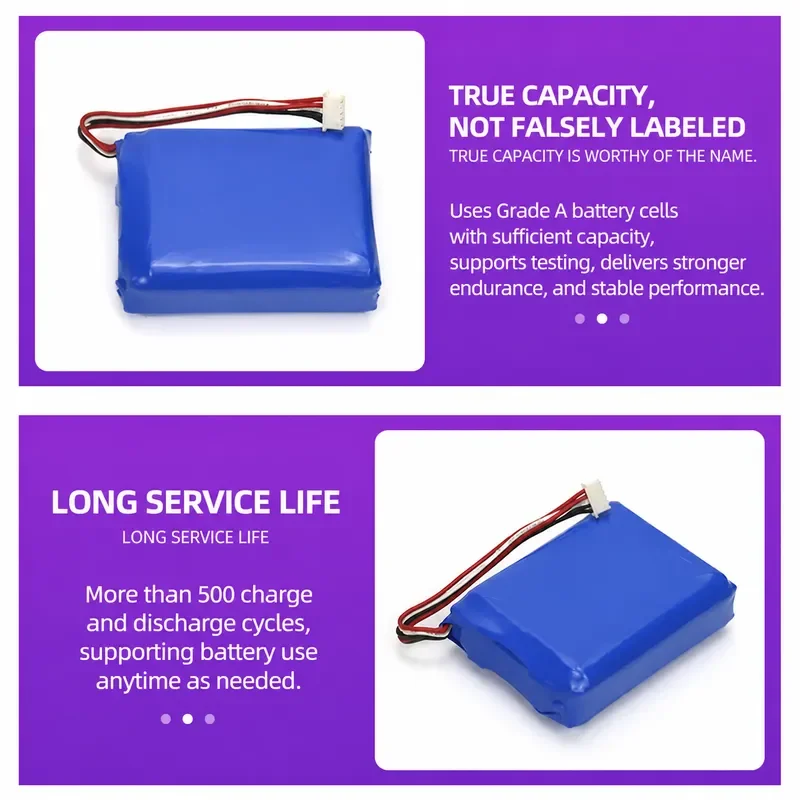 804050 Polymer Lithium Battery Pack 2000mAh 7.4V Power Battery for Mobile Power Supply Drone Vacuum Cleaner