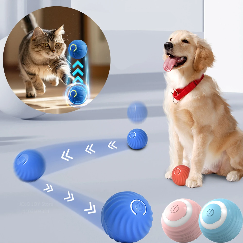 Smart Dog Toy Ball Electronic Interactive Pet Toy Moving Ball Automatic Jump Roll Ball for Puppy Birthday Gift Dog Cat Product