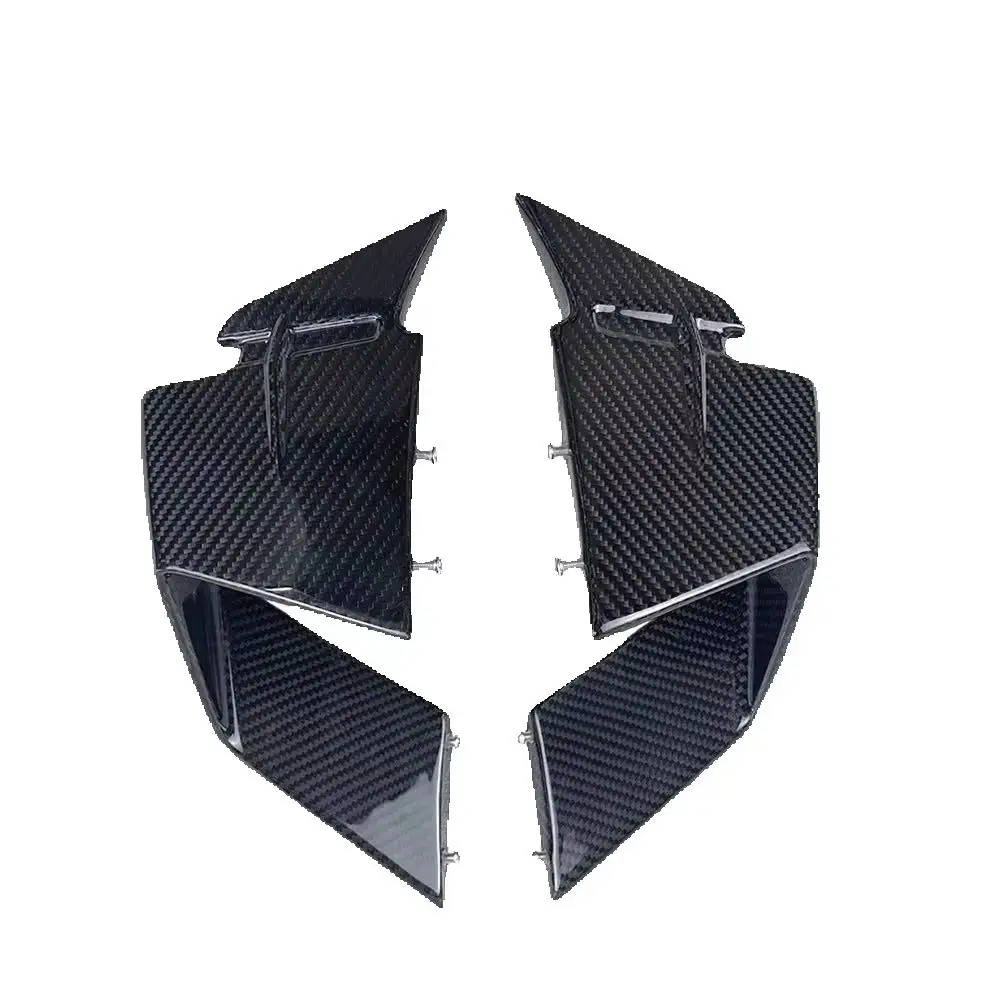 Motorcycle Fixed Wing Front Aerodynamic Spoilers For BMW S1000RR S1000M 2019-2023 2022 2021 ABS Carbon Paint Windshield Wing image 3