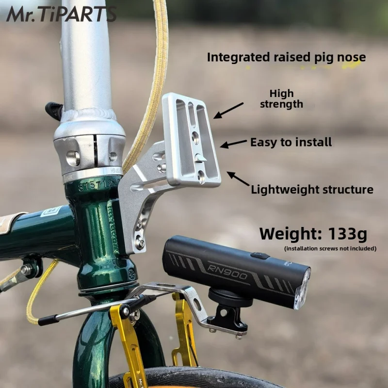 Mr.Tiparts es adecuado para bicicletas plegables Dahon, tija de sillín integrada con soporte para bolsa de sillín integrada y aumento de altura.