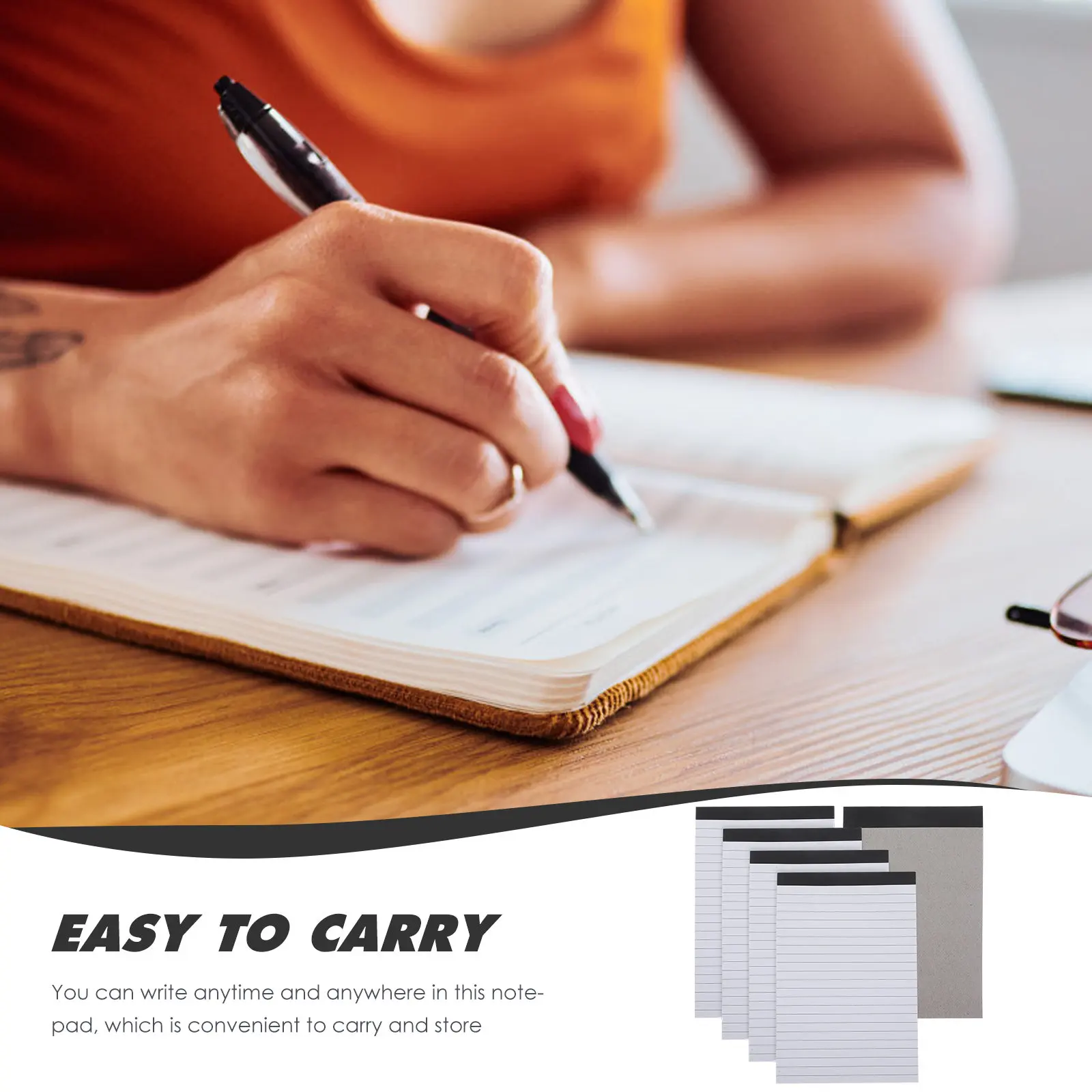A5 Tear-Off Notepad Smooth Writing Paper Portable Pocket Planner for Office School Daily Task List Memo Pad Notepads