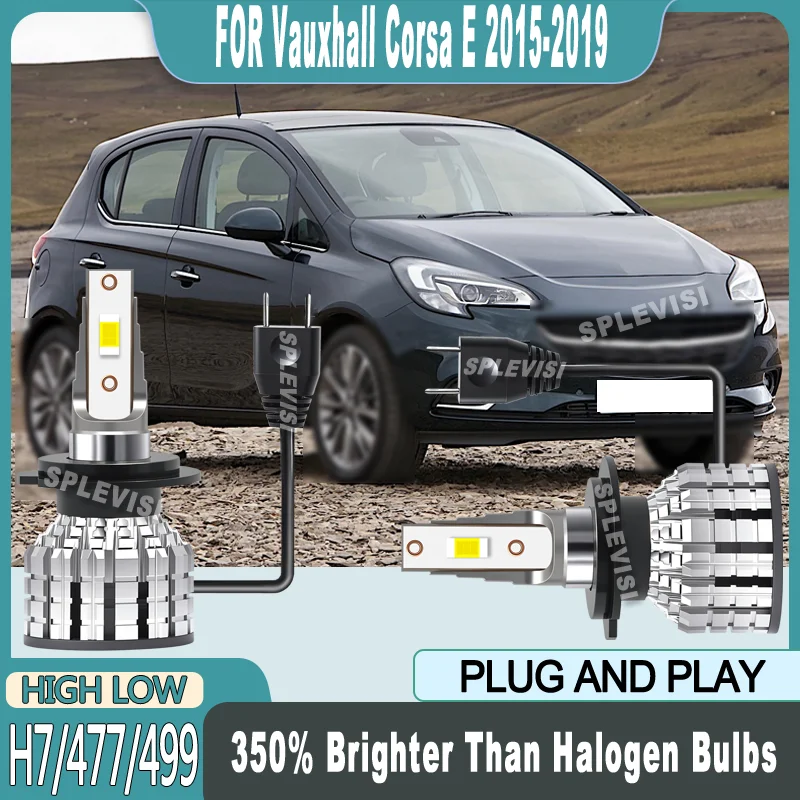 

6000k IP67 Waterproof 60000H Long Lifespan Effortless Setup H7 LED HIGH/LOW BEAM For Vauxhall Corsa E 2015 2016 2017 2018 2019