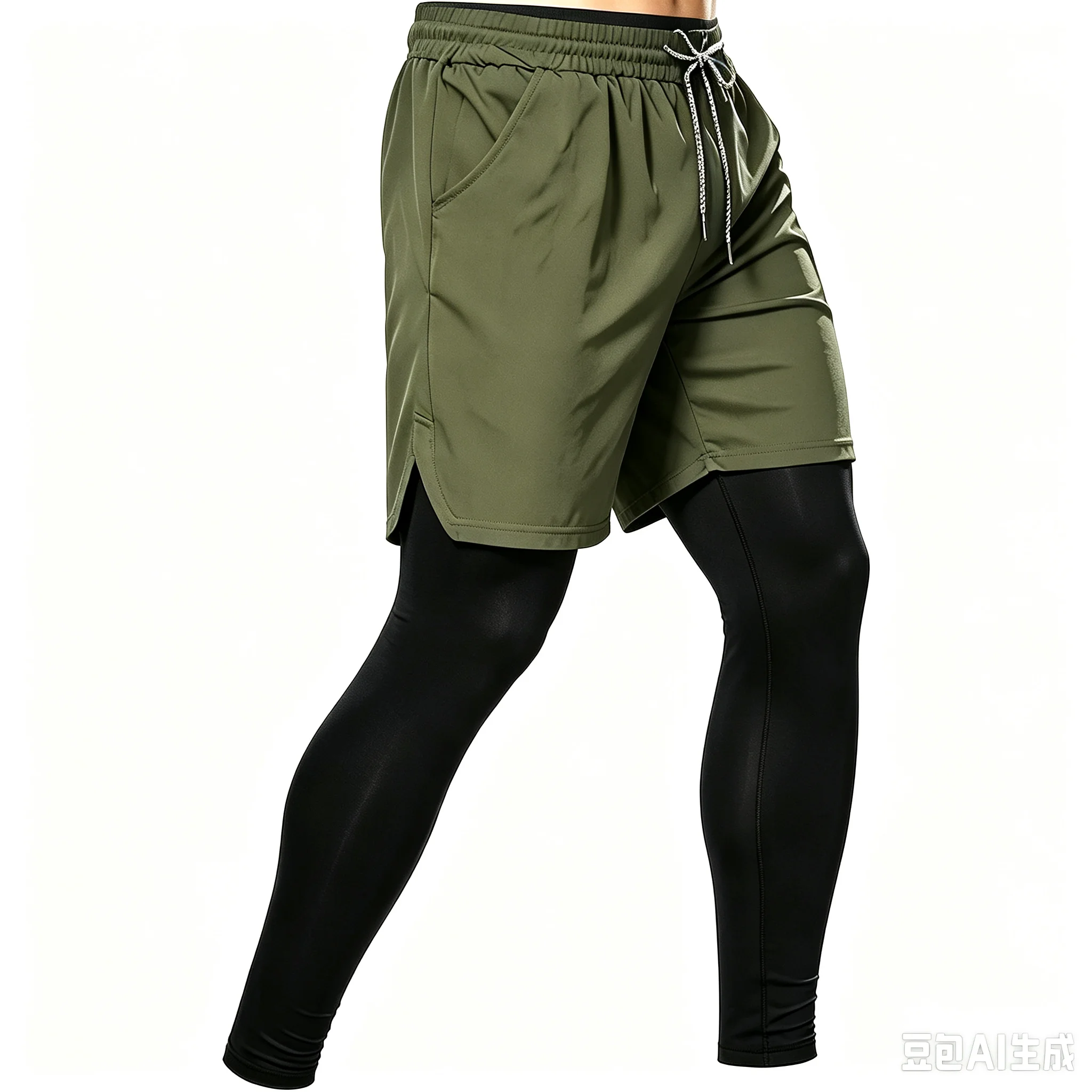Men's Sport Pants 2 in1 Training Athletic Tracksuits Sportswear Workout Male Jogging Trousers Gym Fitness Running Pants Men