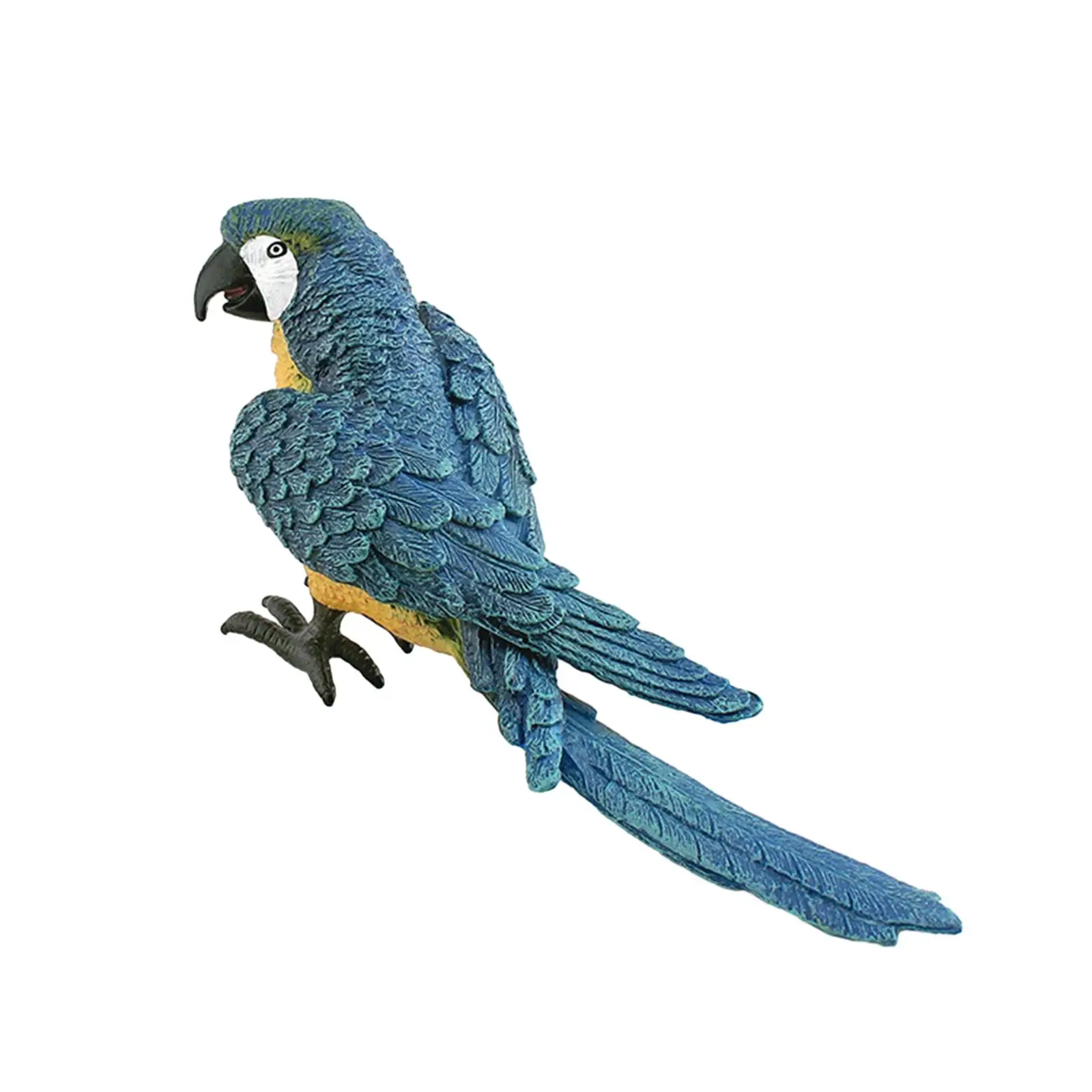 Artificial Parrot Model Cute Crafts Small Parrot Figurine Lifelike Artificial Parrot for Outdoor Garden Backyard Home Decoration