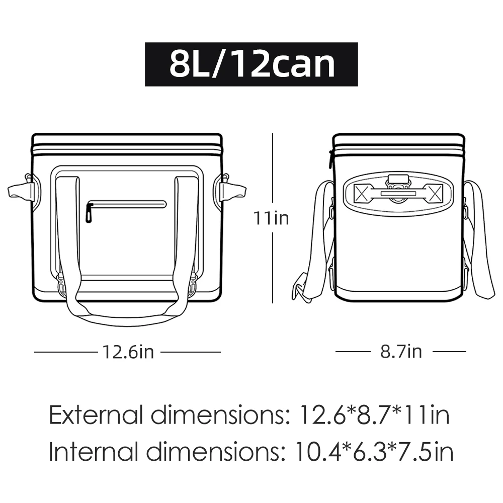 Custom Insulated 8l Waterproof Soft Cooler Bag Camping Box With Free Sample