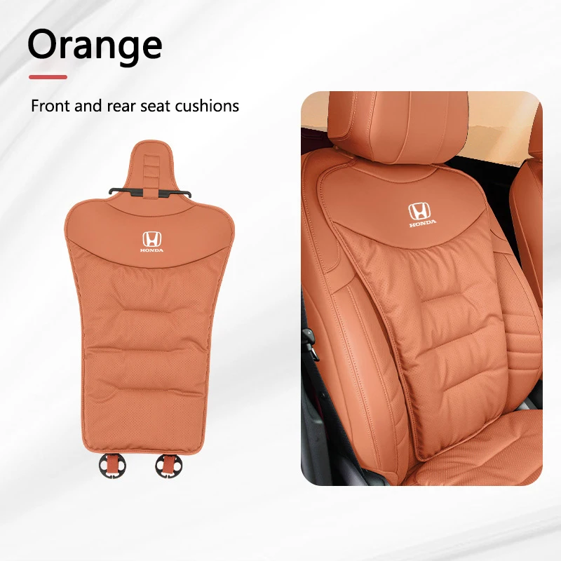 Car Breathable Seat Cushion Velvet Pads Rear Seat Cover Stickers For Honda Mugen Power Civic Accords CRV Hrv Jazz CBR VTEC VFR image 3