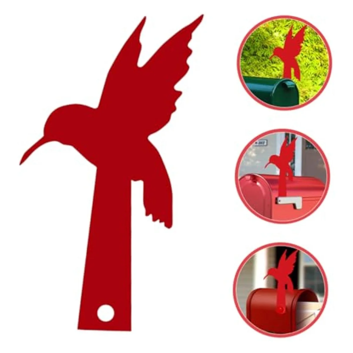 Red Homing Pigeon Decoration Mailbox Flag Decoration Acrylic Decoration