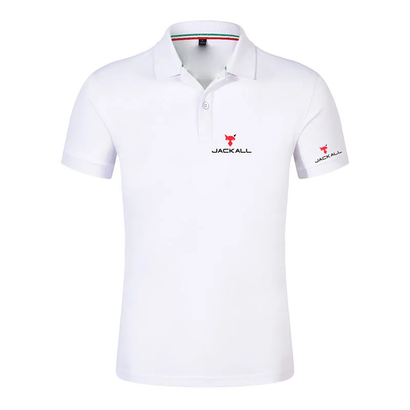 Jackall Lures Logo 2026 Hot Sale Men's Summer Casual Breathable Comfortable Polo Shirt Men's High Quality Short T-Shirt