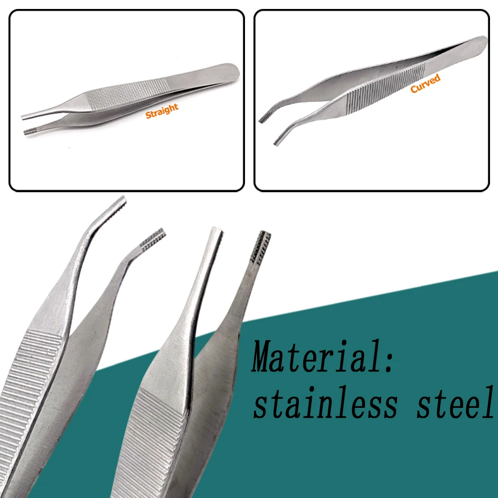 

Stainless Steel Surgical Forceps 12cm with Teeth Serrations for Cartilage Fat Tissue Procedures Medical Instruments