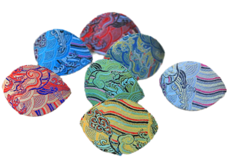 

20 Pcs Cute Shell Shape Ring Box Vintage Jewelry Boxes Packaging Cardboard Mini Box Chinese Silk brocade Coin Storage Case