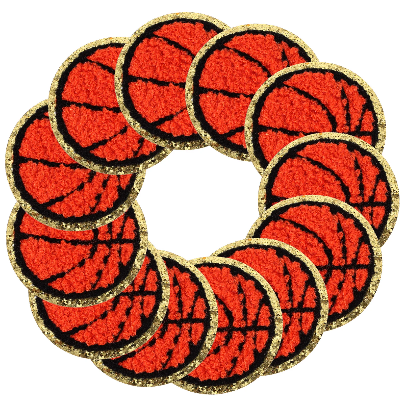 

12 Pcs Basketball Towel Embroidery Patches Durable Decorative Clothes Accessories For Bags Hats Clothing Shoes Sewing Supplies