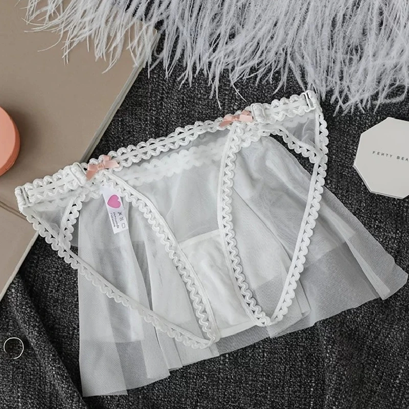 Sexy Seamless Panties Mesh Hollow Out Womens Underwear Temptation Butt-Up Transparent Sex Female Thong Briefs Lingerie