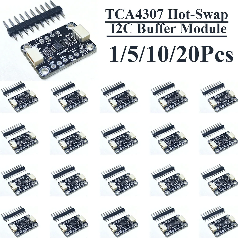 1~20Pcs TCA4307 Hot Swap I2C Buffer Module Compatible With Stemma QT Qwiic Pin Header Not Soldered  I2C Bus Breakout Board