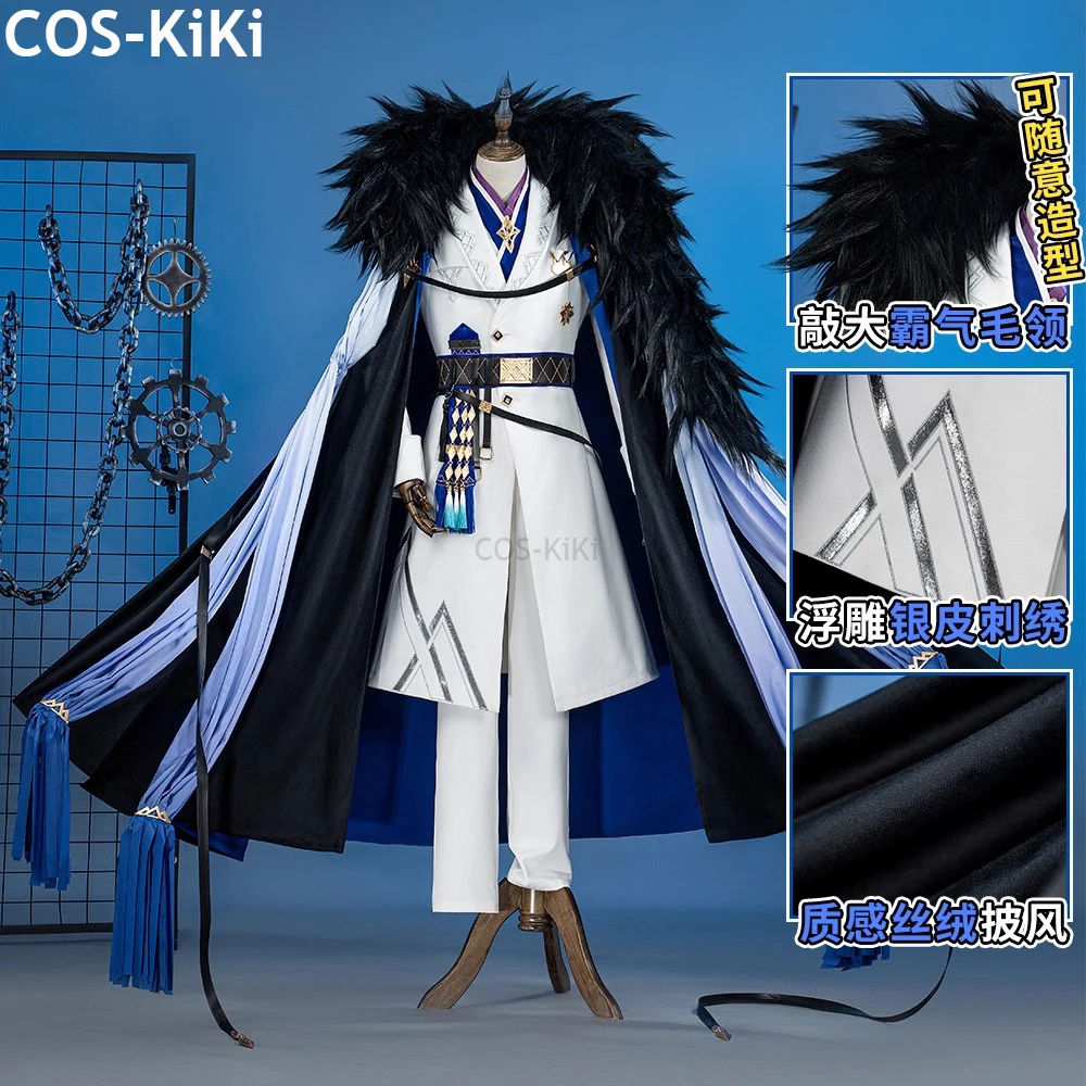 

COS-KiKi Arknights SilverAsh The Reignfrost Game Suit Handsome Uniform Cosplay Costume Halloween Party Role Play Outfit Men
