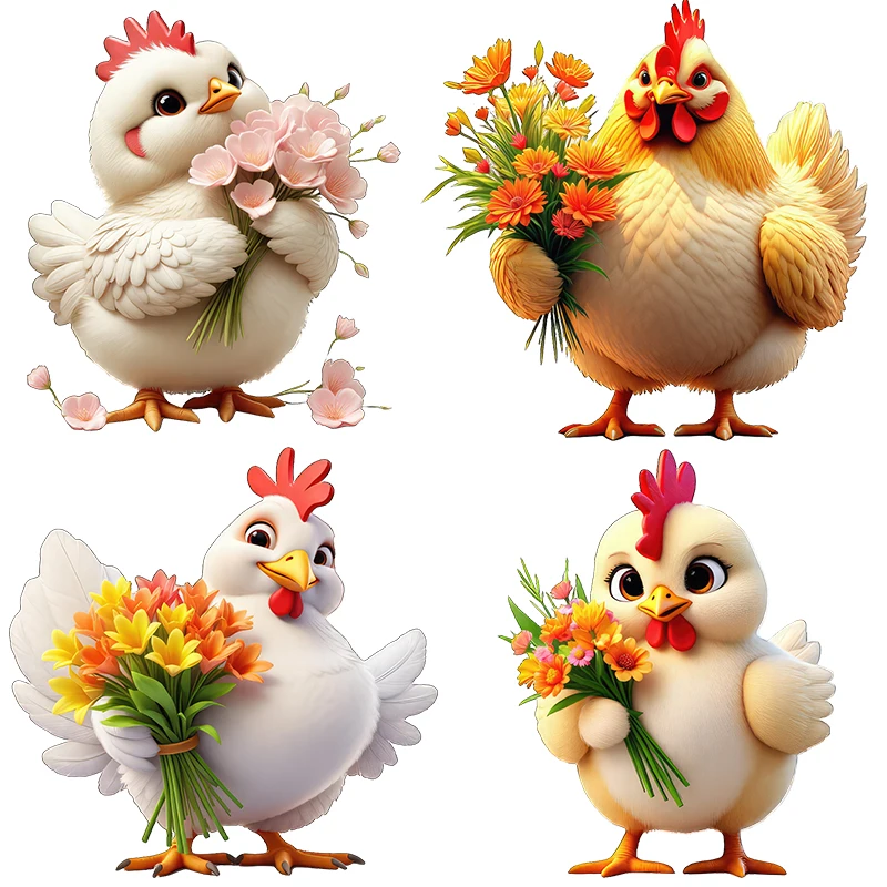 Three Ratels CC191 Rural style lovely little rooster wall stickers for home decoration funny car decals