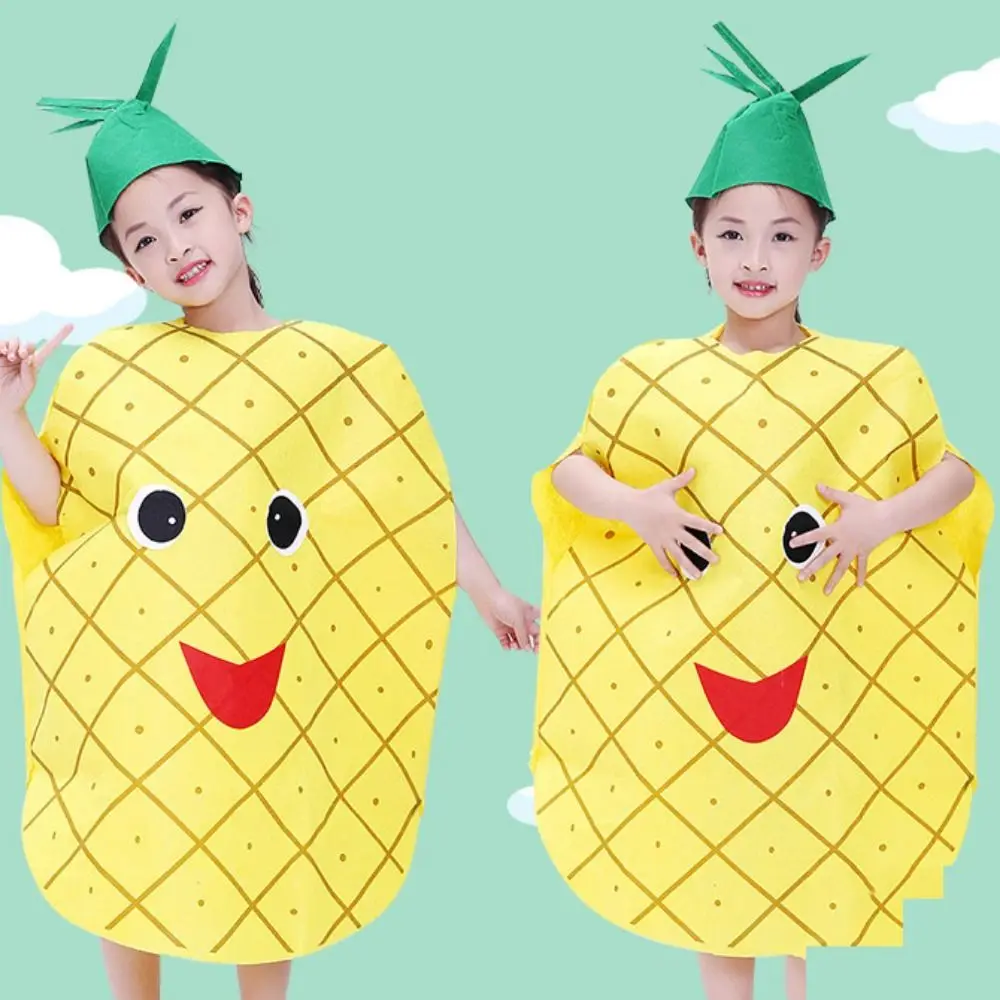 Food Fruit Veggie Costume Performance Stage Pumpkin Cloak Children Cosplay Costume Doll Role-playing Cartoon Design