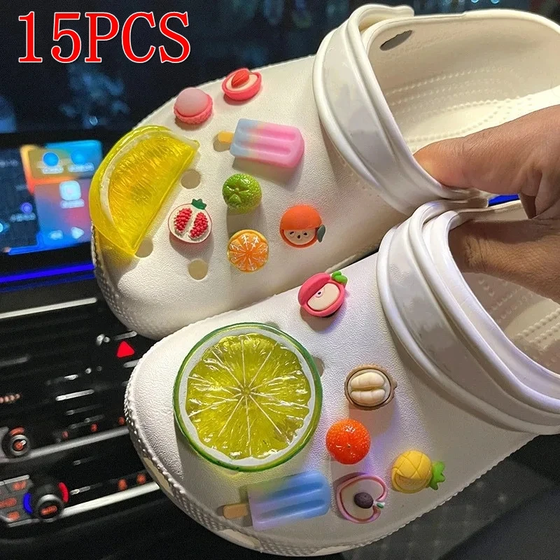 1Set Set Cute Christmas Ducks Advanced Shoe Decoration Shoe Charms Fruit Shoe Decoration DIY Detachable Buckle Shoes Accessories