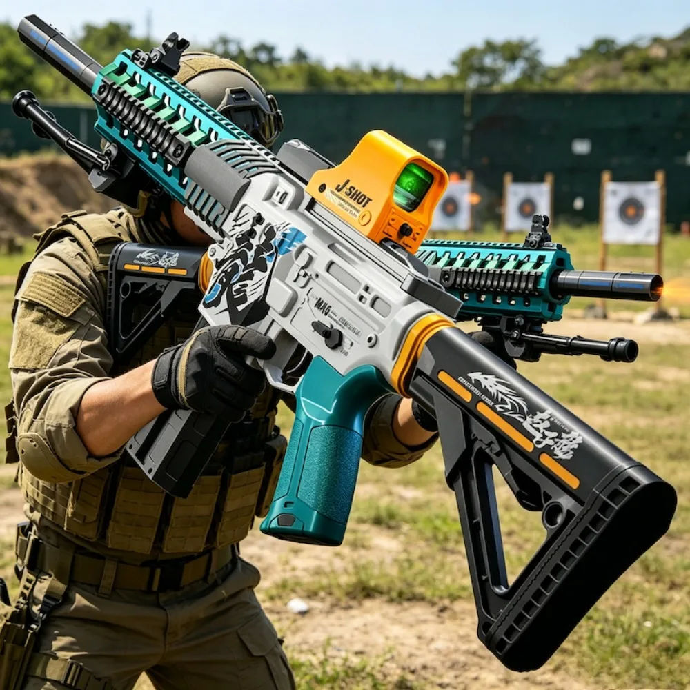 Fully Automatic EVA Soft Bullet Toy Gun P90/M416 Continuous Firing Assault Rifle Model Outdoor Shooting Games Christmas Gifts view 6