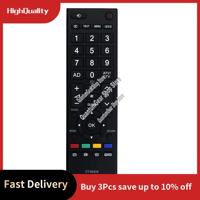 Replace CT-90326 Remote Control For Toshiba TV CT-90380 CT-90336 CT-90351 LCD LED 3D HDTV Smart TV Durable-A32R