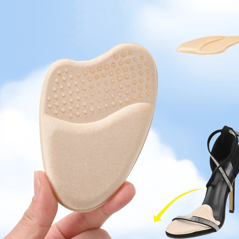 Forefoot Insert Cushion Pads Women Soft Orthopedic Insoles High Heels Insoles Anti-slip Foot Pain Relief Pads Gel Shoe Insert