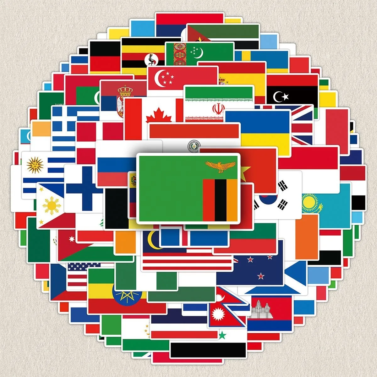 4 sets of 200 stickers of flags from all over the world, diy handbooks, luggage, stationery, water cups, decorative stickers, fo