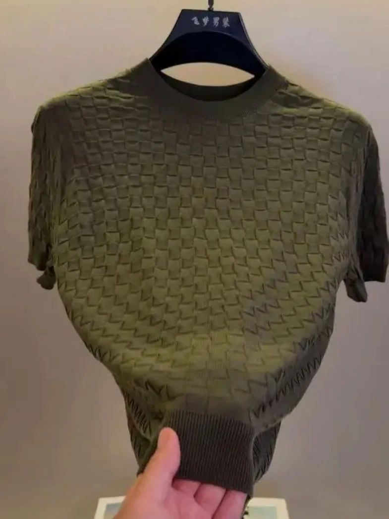 

High Quality round Neck Short Sleeve T-Shirt for Men New Summer Fashion Casual Versatile Comfortable Breathable Antibacterial