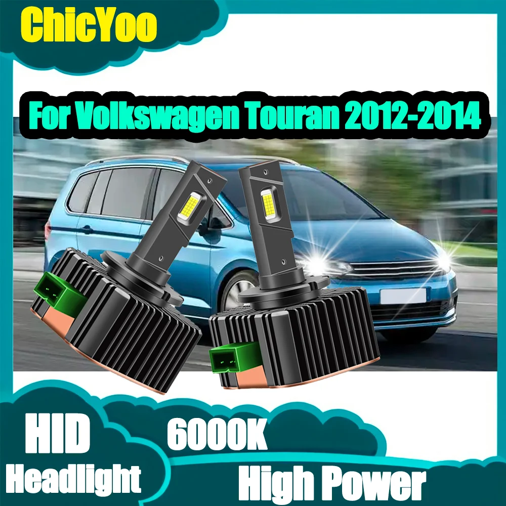 

2 шт. HID ксеноновые лампы 6000K Canbus без ошибок Автомобильные светодиодные фары 30000LM Супер яркие для Volkswagen Touran 2012 2013 2014