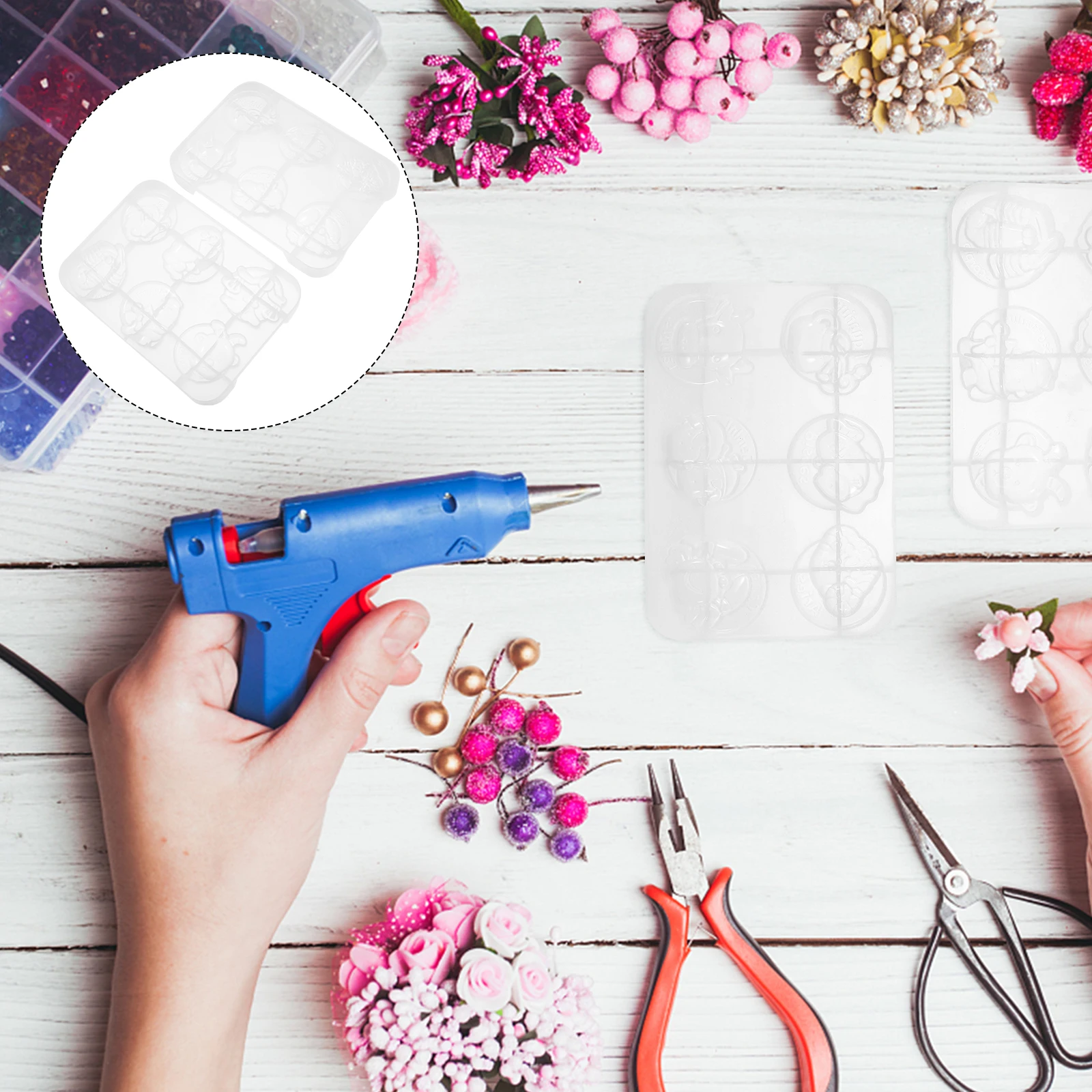 

2pcs Diy Epoxy Resin Casting Mold Twelve Pendant Making Silicone Mould Flexible Durable Craft Supplies For