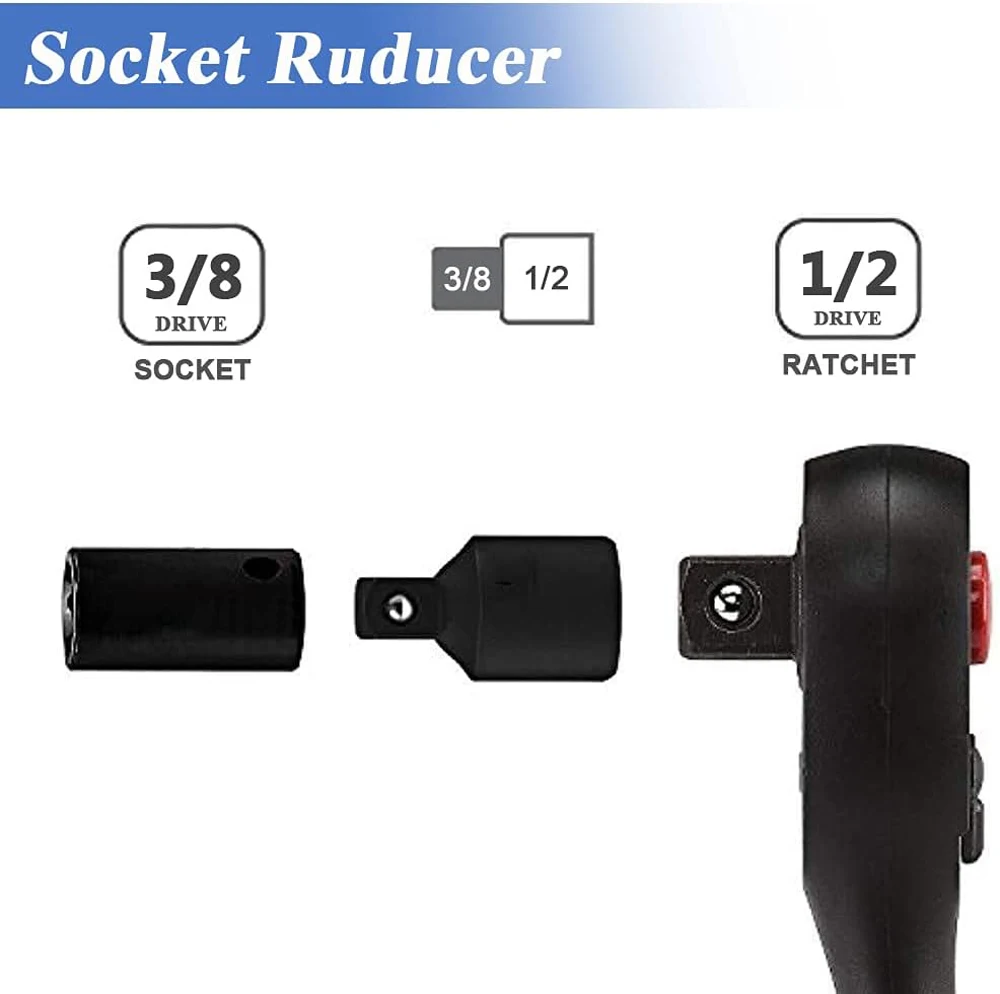 4 stücke Sockel Konverter Adapter Minderer Set 1/2 Bis 3/8 3/8 Bis 1/4 3/4 Zu 1/2 Impact Drive Sockel Adapter Reparatur Werkzeuge – Detail 5