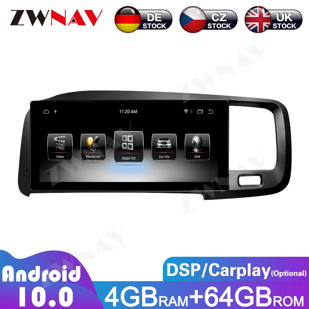 8.8“ Android 11 For Volvo S60 V60 2011-2014 RHD LHD Car Multimedia No DVD Player Stereo GPS Navigation player IPS Screen Radio